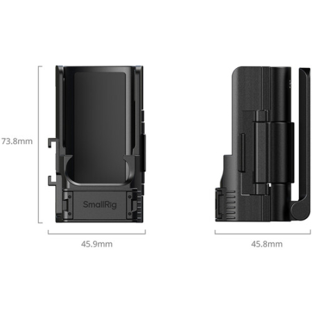 SmallRig 6009 - klatka z płytką (magnetyczną, Arca-Swiss) do DJI Osmo Pocket 4 / 3 (z mocowaniem, plastikowa) - wymiary